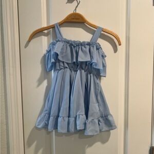 SHEIN Light Blue Ruffled Camisole for Kids